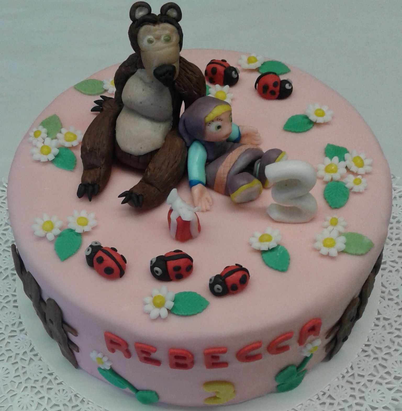 Torta di compleanno personalizzata a tema orso